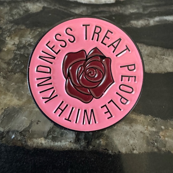 Treat People With Kindness Rose Pin - Picture 3 of 10